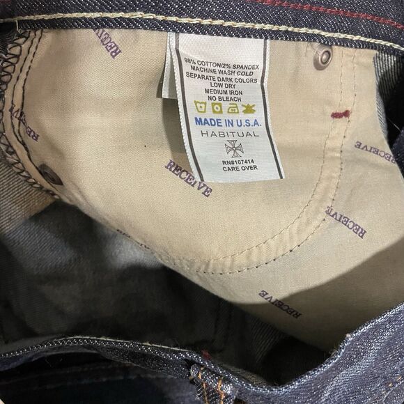 Habitual Bootcut Jeans Women Low-Rise Dark Wash Denim Maltese Cross Y2K - Picture 6 of 6